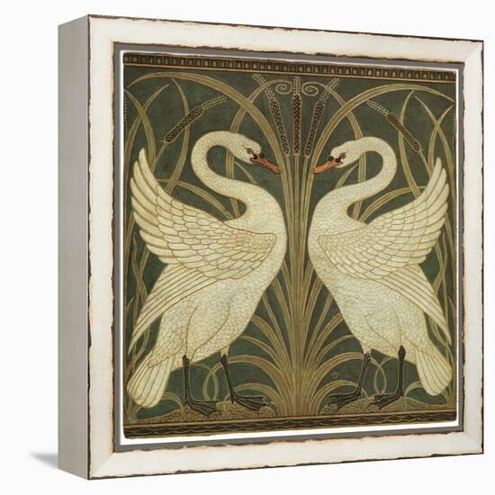 Swan Design-Walter Crane-Framed Premier Image Canvas