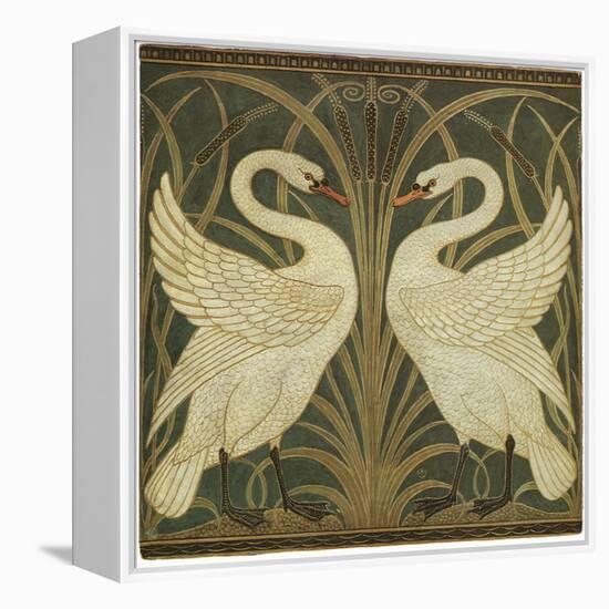 Swan Design-Walter Crane-Framed Premier Image Canvas