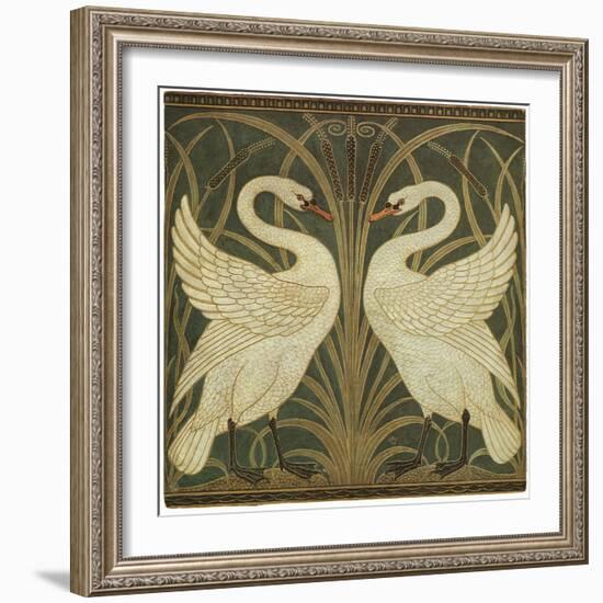 Swan Design-Walter Crane-Framed Giclee Print