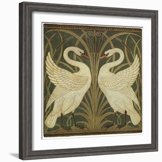 Swan Design-Walter Crane-Framed Giclee Print