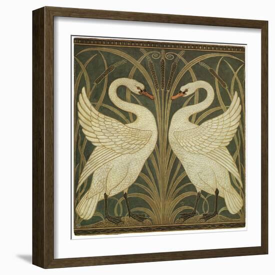 Swan Design-Walter Crane-Framed Giclee Print