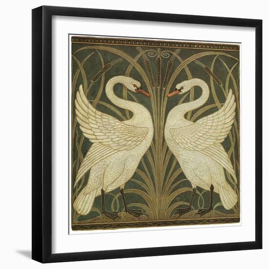 Swan Design-Walter Crane-Framed Giclee Print