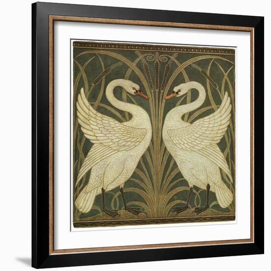 Swan Design-Walter Crane-Framed Giclee Print