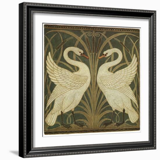 Swan Design-Walter Crane-Framed Giclee Print