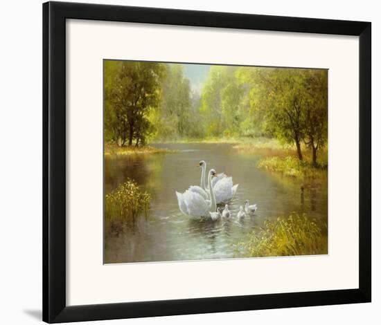 Swan Family-Max Weber-Framed Art Print