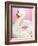 Swan Float on Pink-Elizabeth Medley-Framed Art Print