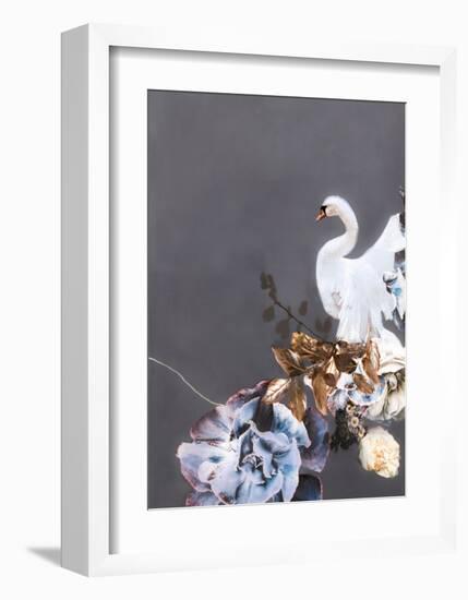 Swan Gold 2-Design Fabrikken-Framed Art Print