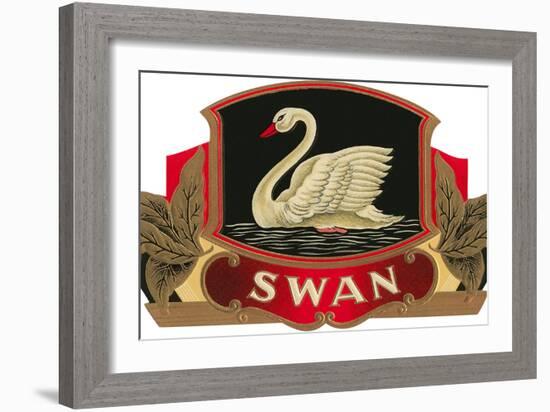 Swan Label-null-Framed Art Print