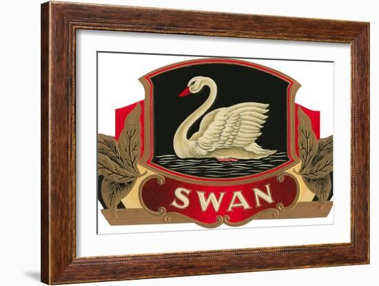 Swan Label-null-Framed Art Print