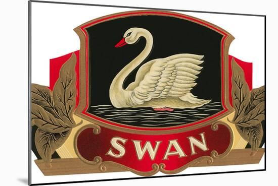 Swan Label-null-Mounted Art Print