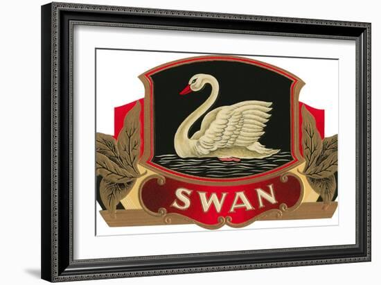 Swan Label-null-Framed Art Print