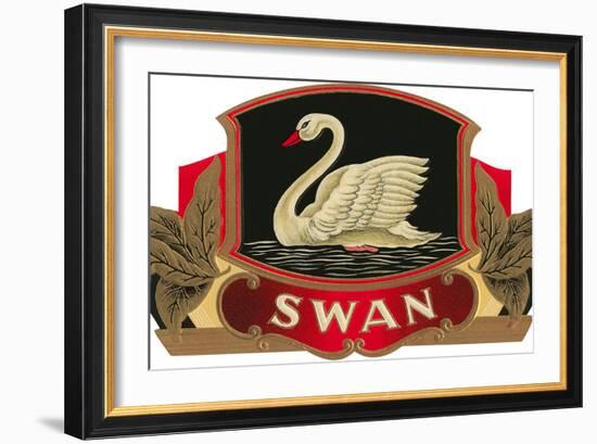 Swan Label-null-Framed Art Print