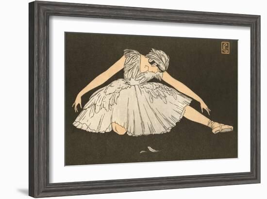 Swan Lake Ballerina-null-Framed Art Print