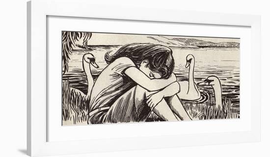 Swan Lake-Roy Newby-Framed Premium Giclee Print