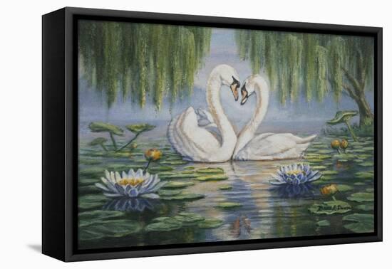 Swan Love-Bruce Dumas-Framed Premier Image Canvas