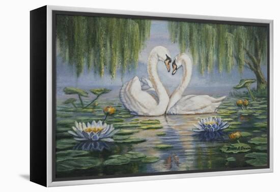 Swan Love-Bruce Dumas-Framed Premier Image Canvas