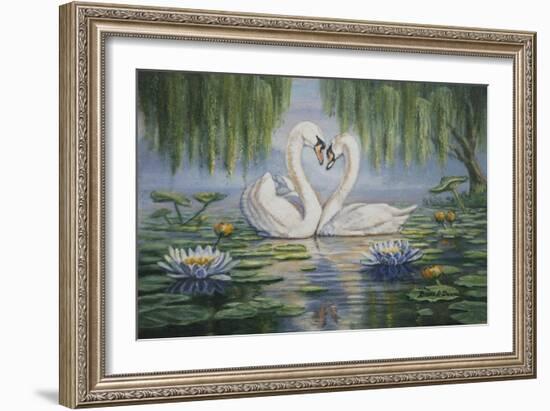 Swan Love-Bruce Dumas-Framed Giclee Print