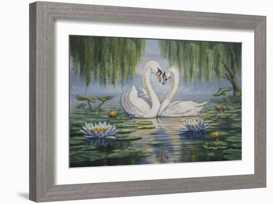 Swan Love-Bruce Dumas-Framed Giclee Print