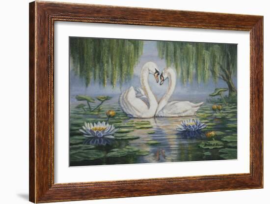 Swan Love-Bruce Dumas-Framed Giclee Print