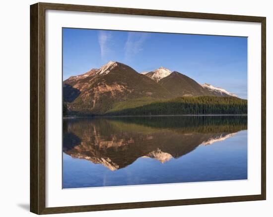 Swan Mountains in Holland Lake at Sunset in the Lolo National Forest, Montana, USA-Chuck Haney-Framed Photographic Print