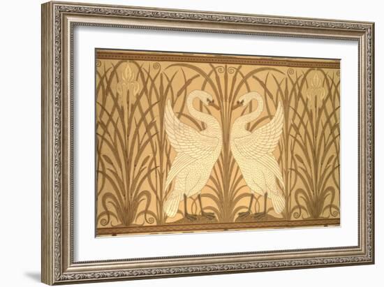 Swan Wallpaper Design-Walter Crane-Framed Giclee Print