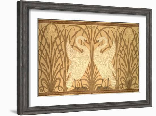 Swan Wallpaper Design-Walter Crane-Framed Giclee Print