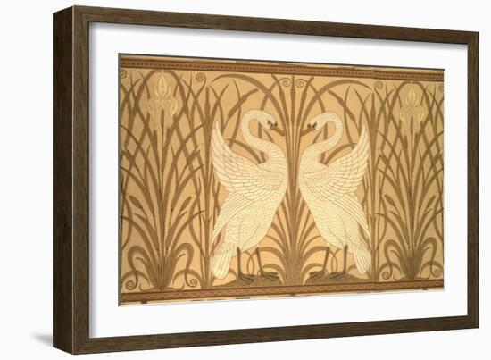 Swan Wallpaper Design-Walter Crane-Framed Giclee Print