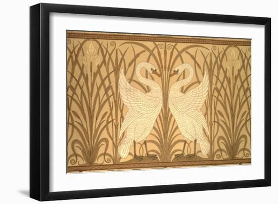 Swan Wallpaper Design-Walter Crane-Framed Giclee Print