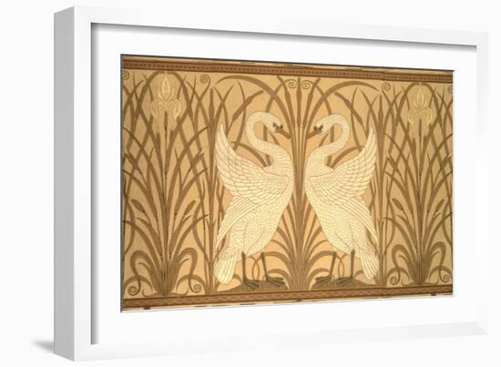 Swan Wallpaper Design-Walter Crane-Framed Giclee Print