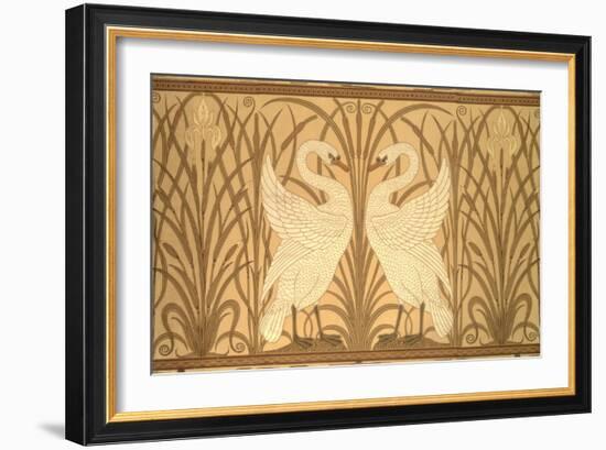 Swan Wallpaper Design-Walter Crane-Framed Giclee Print