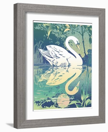 Swan-David Chestnutt-Framed Giclee Print