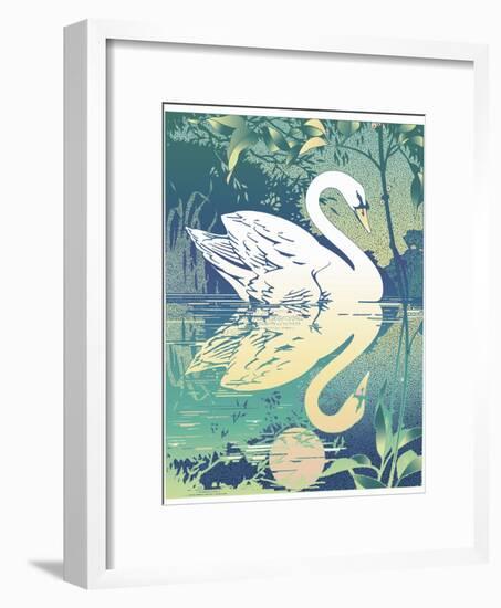 Swan-David Chestnutt-Framed Giclee Print