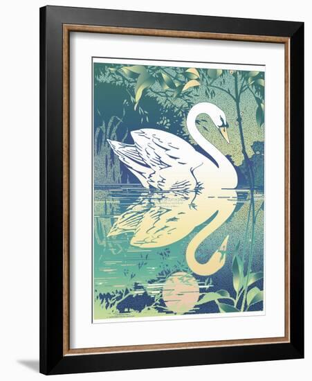 Swan-David Chestnutt-Framed Giclee Print