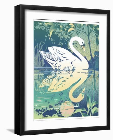 Swan-David Chestnutt-Framed Giclee Print