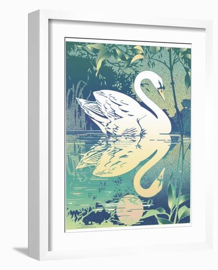 Swan-David Chestnutt-Framed Giclee Print