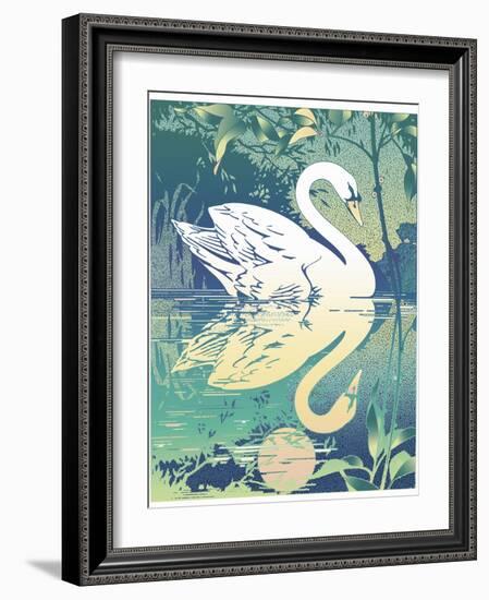 Swan-David Chestnutt-Framed Giclee Print