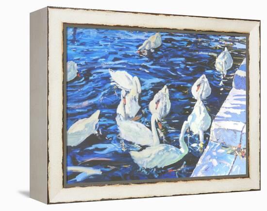 Swans, 2000-Martin Decent-Framed Premier Image Canvas