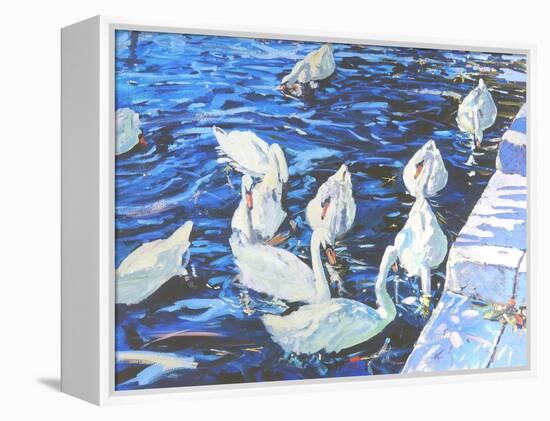 Swans, 2000-Martin Decent-Framed Premier Image Canvas