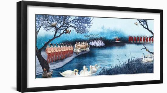 Swans A Swimming-Nancy Tillman-Framed Art Print
