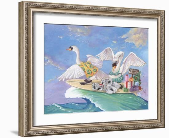 Swans a Swimming-Scott Westmoreland-Framed Art Print