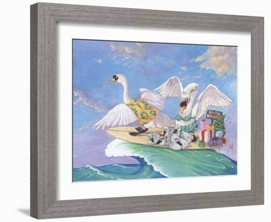 Swans a Swimming-Scott Westmoreland-Framed Art Print