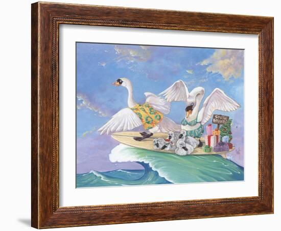 Swans a Swimming-Scott Westmoreland-Framed Art Print