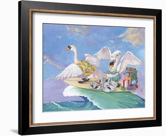 Swans a Swimming-Scott Westmoreland-Framed Art Print