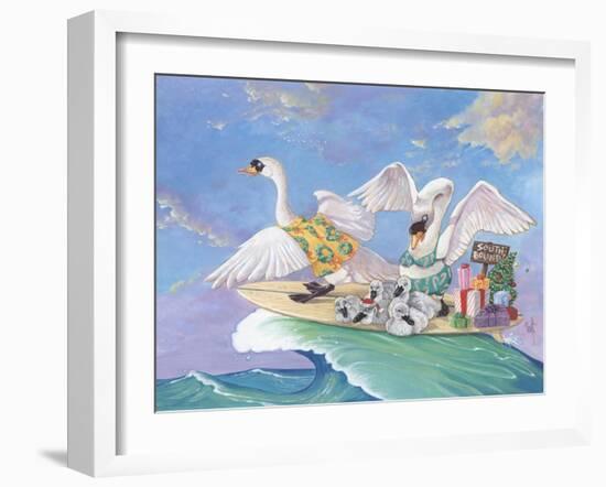 Swans a Swimming-Scott Westmoreland-Framed Art Print