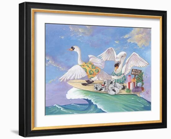 Swans a Swimming-Scott Westmoreland-Framed Art Print