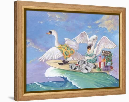 Swans a Swimming-Scott Westmoreland-Framed Stretched Canvas