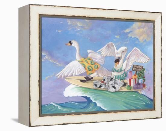 Swans a Swimming-Scott Westmoreland-Framed Stretched Canvas