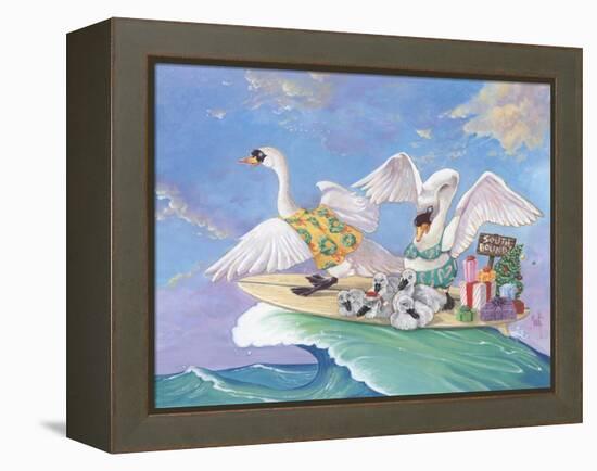 Swans a Swimming-Scott Westmoreland-Framed Stretched Canvas