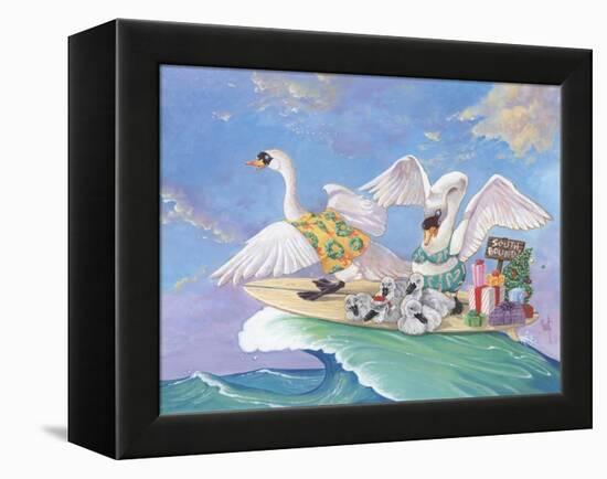 Swans a Swimming-Scott Westmoreland-Framed Stretched Canvas