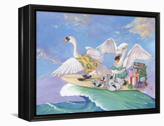 Swans a Swimming-Scott Westmoreland-Framed Stretched Canvas